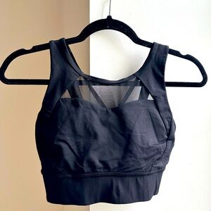 Lululemon high neck sports bra mesh detail black - 8